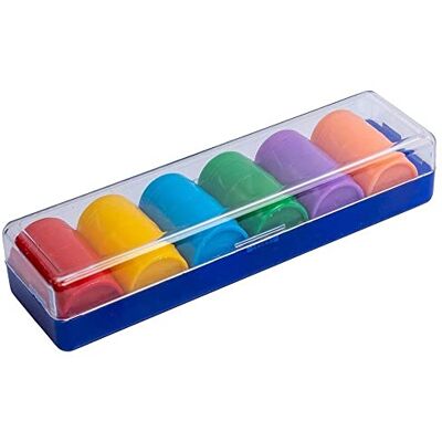 Falomir Set van 6 plastic kubussen met plastic doos en 24 chips, inclusief 6 dobbelstenen, voor plezier en entertainment voor 2 spelers (leeftijd +4) Falomir Set van 6 plastic kubussen met plastic doos en 24 chips, inclusief 6 dobbelstenen, voor plezier en entertainment voor 2 spelers (leeftijd +4)