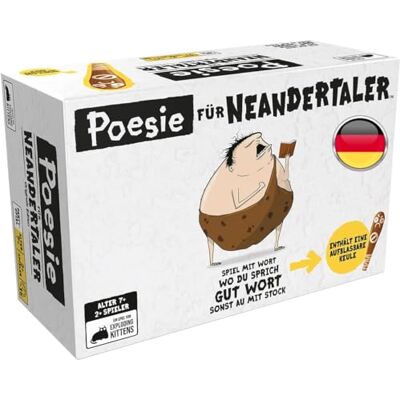 Asmodee Exploding Kittens- Poëzie voor Neanderthalers Neanderthaler spel, EXKD0008 Duitse versie Asmodee Exploding Kittens- Poëzie voor Neanderthalers Neanderthaler spel, EXKD0008 Duitse versie