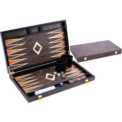 Engelhart 250545 Grote luxe backgammon 18 inch Ebbenhout en lak Elegant gezelschapsspel Verfijnd cadeau 57 x 46 x 3 cm (open) Backgammon spel van hout Engelhart 250545 Grote luxe backgammon 18 inch Ebbenhout en lak Elegant gezelschapsspel Verfijnd cadeau 57 x 46 x 3 cm (open) Backgammon spel van hout