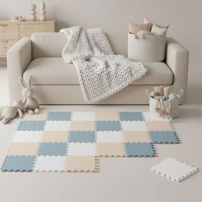 LittleTom 27-delige vloermat voor baby's vanaf de eerste maand – 30 x 30 cm – tegels van EVA-schuim – zacht speeloppervlak om te ontwaken – vierkante antislip puzzel – bekleding voor de kinderkamer LittleTom 27-delige vloermat voor baby's vanaf de eerste maand – 30 x 30 cm – tegels van EVA-schuim – zacht speeloppervlak om te ontwaken – vierkante antislip puzzel – bekleding voor de kinderkamer