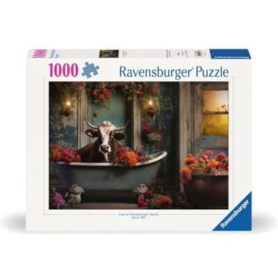 Ravensburger Puzzel 12000782 De koe in de badkuip puzzel met 1000 stukjes voor volwassenen en kinderen vanaf 14 jaar Ravensburger Puzzel 12000782 De koe in de badkuip puzzel met 1000 stukjes voor volwassenen en kinderen vanaf 14 jaar