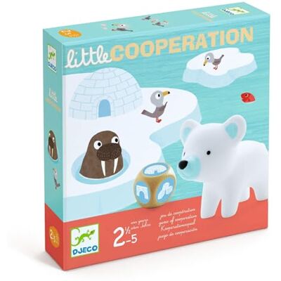 Djeco Little Cooperation Bordspel voor kinderen, 2,5 tot 5 jaar – strategie en teamwerk – helpt dieren om hun Igloos te verbinden! 2 dienbladen, 1 brug, 6 zuilen, 4 figuren – 2 tot 4 spelers Djeco Little Cooperation Bordspel voor kinderen, 2,5 tot 5 jaar – strategie en teamwerk – helpt dieren om hun Igloos te verbinden! 2 dienbladen, 1 brug, 6 zuilen, 4 figuren – 2 tot 4 spelers