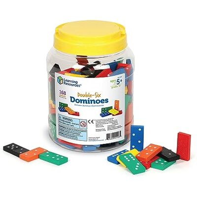 Learning Resources Dubbele zes houten dominostenen Learning Resources Dubbele zes houten dominostenen