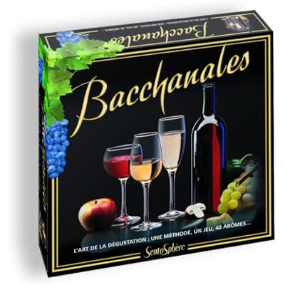 Sentosphère – Bacchanales – wijnproeverij methode – begrip van oenologie – 40 karakteristieke aroma's van de druivensoorten – gezellig spel vanaf 18 jaar – gemaakt in Frankrijk – 145 Sentosphère – Bacchanales – wijnproeverij methode – begrip van oenologie – 40 karakteristieke aroma's van de druivensoorten – gezellig spel vanaf 18 jaar – gemaakt in Frankrijk – 145