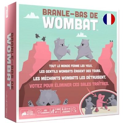 Asmodee Exploding Kittens Wombat lage tak FR gezelschapsspellen actiespellen sfeerspellen coöperatief spel kinderspel vanaf 7 jaar 3-6 spelers Franse versie Asmodee Exploding Kittens Wombat lage tak FR gezelschapsspellen actiespellen sfeerspellen coöperatief spel kinderspel vanaf 7 jaar 3-6 spelers Franse versie