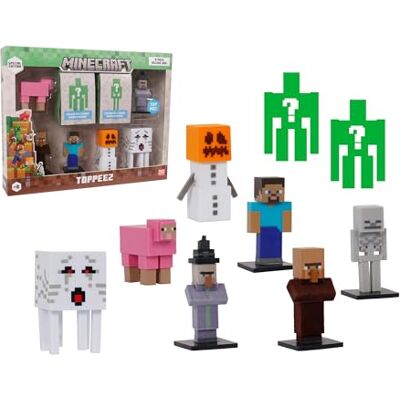 Bizak Minecraft Toppez 64110034-1 8-delige set figuren van 5 cm met 2 verrassingsfiguren, officieel product, 16 verzamelmodellen, voor fans en kinderen vanaf 8 jaar Bizak Minecraft Toppez 64110034-1 8-delige set figuren van 5 cm met 2 verrassingsfiguren, officieel product, 16 verzamelmodellen, voor fans en kinderen vanaf 8 jaar