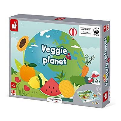 Janod Veggie Planet 2-in-1 gezelschapsspel – educatief spel – leren over groenten en fruit – gemaakt in Frankrijk – partnerschap WWF – FSC-gecertificeerd karton – vanaf 5 jaar, J08640 Janod Veggie Planet 2-in-1 gezelschapsspel – educatief spel – leren over groenten en fruit – gemaakt in Frankrijk – partnerschap WWF – FSC-gecertificeerd karton – vanaf 5 jaar, J08640