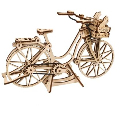 UGEARS 3D-puzzel van hout, Nederlandse fiets-modelset voor volwassenen, miniatuurknutselen, 75-delig UGEARS 3D-puzzel van hout, Nederlandse fiets-modelset voor volwassenen, miniatuurknutselen, 75-delig