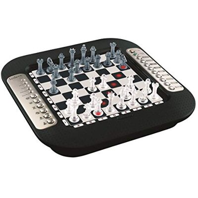 Lexibook Chessman FX, elektronisch schaakspel met touch-toetsenbord en licht- en geluidseffecten, 32-delig, 64 moeilijkheidsniveaus, gezelschapsspel, zwart/grijs, CG1335 Lexibook Chessman FX, elektronisch schaakspel met touch-toetsenbord en licht- en geluidseffecten, 32-delig, 64 moeilijkheidsniveaus, gezelschapsspel, zwart/grijs, CG1335