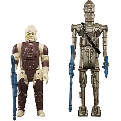 Star Wars Hasbro Retro Collection, speciaal pakket van 2 premiejagers, Dengar en IG-88, figuren van 9,5 cm: Empire Contra Attack F5561, meerkleurig Star Wars Hasbro Retro Collection, speciaal pakket van 2 premiejagers, Dengar en IG-88, figuren van 9,5 cm: Empire Contra Attack F5561, meerkleurig