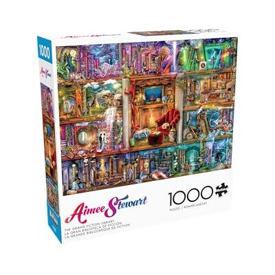 Buffalo Games Aimee Stewart The Grand Fiction Library 1000 stukjes puzzel voor volwassenen stimulerende puzzel perfect voor spelavonden afgewerkt formaat 68 x 50 cm Buffalo Games Aimee Stewart The Grand Fiction Library 1000 stukjes puzzel voor volwassenen stimulerende puzzel perfect voor spelavonden afgewerkt formaat 68 x 50 cm