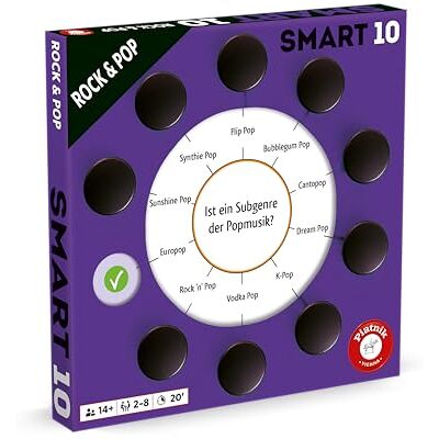 Piatnik Smart 10 extra's Rock & Pop: 100 toevoegingen met 1000 antwoordmogelijkheden voor Thema Rock & Pop Piatnik Smart 10 extra's Rock & Pop: 100 toevoegingen met 1000 antwoordmogelijkheden voor Thema Rock & Pop