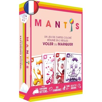 Asmodee Gezelschapsspel Mantis Franse versie Exploding Kittens gezelschapsspel 7+ 2-6 spelers 15 minuten familiespel Asmodee Gezelschapsspel Mantis Franse versie Exploding Kittens gezelschapsspel 7+ 2-6 spelers 15 minuten familiespel