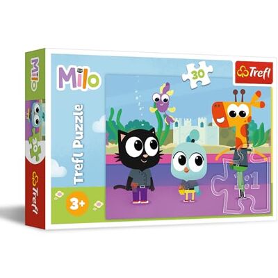 Trefl MiloMilo het kleine kitten – puzzel 30 stukjes – kleurrijke puzzel met stripfiguren, creatief entertainment, vrije tijd voor kinderen vanaf 3 jaar Trefl MiloMilo het kleine kitten – puzzel 30 stukjes – kleurrijke puzzel met stripfiguren, creatief entertainment, vrije tijd voor kinderen vanaf 3 jaar