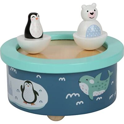 small foot Arctic Music Box gemaakt van hout, slaaphulp, met afneembare houten figuren, wind-up functie, vanaf 3 jaar, 11961 small foot Arctic Music Box gemaakt van hout, slaaphulp, met afneembare houten figuren, wind-up functie, vanaf 3 jaar, 11961