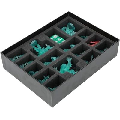 Feldherr Foam Game + kaarthouder compatibel met HeroQuest (2021): Spirit Queen's Torment Speelbox Beschermen, sorteren en opbergen figuren + accessoires Feldherr Foam Game + kaarthouder compatibel met HeroQuest (2021): Spirit Queen's Torment Speelbox Beschermen, sorteren en opbergen figuren + accessoires