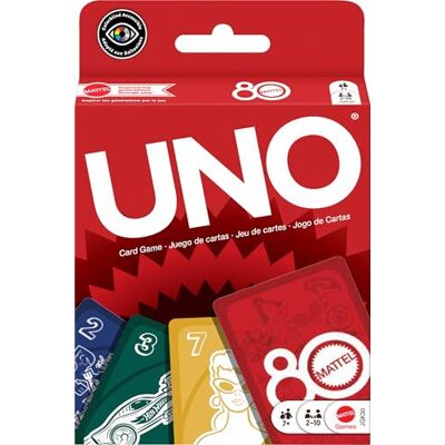 Mattel 80e verjaardag UNO robijnrood Mattel 80e verjaardag UNO robijnrood