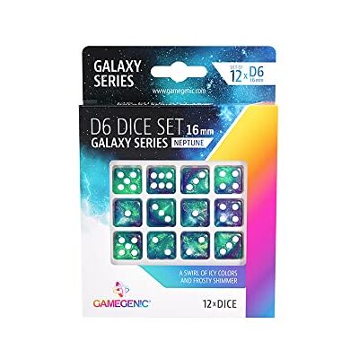 Asmodee GAMEGENIC GALAXY SERIES Set van 7 hoogwaardige harsdice Pack bevat D4, D6, D8, D10 (10 en 00), D12 en D20 Asmodee GAMEGENIC GALAXY SERIES Set van 7 hoogwaardige harsdice Pack bevat D4, D6, D8, D10 (10 en 00), D12 en D20