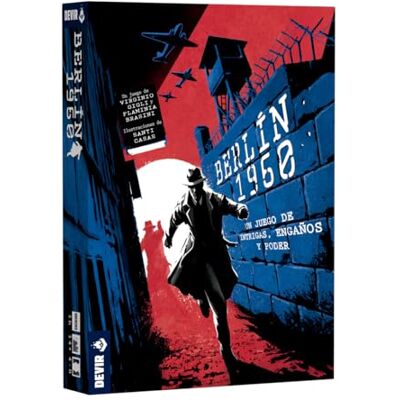 Devir Berlin 1961 Jeu de société d'espionnage et de rôles cachés, guerre froide, CIA vs KGB, stratégie et déduction pour 4 à 8 joueurs, à partir de 14 ans, version espagnole Devir Berlin 1961 Jeu de société d'espionnage et de rôles cachés, guerre froide, CIA vs KGB, stratégie et déduction pour 4 à 8 joueurs, à partir de 14 ans, version espagnole