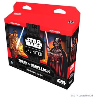 Fantasy Flight Games Asmodee FFG Star Wars Unlimited Starter: Spark of Rebellion Bordspellen Verzamelkaartspel voor volwassenen en kinderen vanaf 12 jaar Engelse versie Fantasy Flight Games Asmodee FFG Star Wars Unlimited Starter: Spark of Rebellion Bordspellen Verzamelkaartspel voor volwassenen en kinderen vanaf 12 jaar Engelse versie