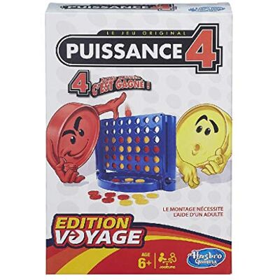 Hasbro Power 4 Reis Edition: Draagbaar spel voor 2 spelers, grappig reisspel, vanaf 6 jaar Hasbro Power 4 Reis Edition: Draagbaar spel voor 2 spelers, grappig reisspel, vanaf 6 jaar
