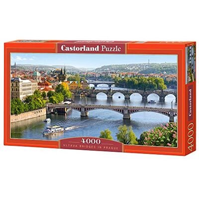 Castorland C-400096-2 Puzzel Bruggen over de rivier de Moldau Praag 4000 stukjes Castorland C-400096-2 Puzzel Bruggen over de rivier de Moldau Praag 4000 stukjes