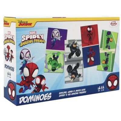 Cartamundi SHUFFLE Spidey en zijn Amazing Friends Dominos, Match Spidey, Friends en Villains in dit leuke traditionele spel voor Marvel-fans, geweldig cadeau voor 2-4 spelers, leeftijd 3+ jaar Cartamundi SHUFFLE Spidey en zijn Amazing Friends Dominos, Match Spidey, Friends en Villains in dit leuke traditionele spel voor Marvel-fans, geweldig cadeau voor 2-4 spelers, leeftijd 3+ jaar
