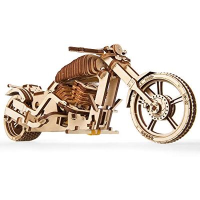 UGEARS 3D-puzzel van hout voor volwassenen, 3D-motorset, met elastische bandmotor, mechanische modelleerset, 3D-puzzel van hout voor volwassenen en jongeren (motorfiets VM-02) UGEARS 3D-puzzel van hout voor volwassenen, 3D-motorset, met elastische bandmotor, mechanische modelleerset, 3D-puzzel van hout voor volwassenen en jongeren (motorfiets VM-02)