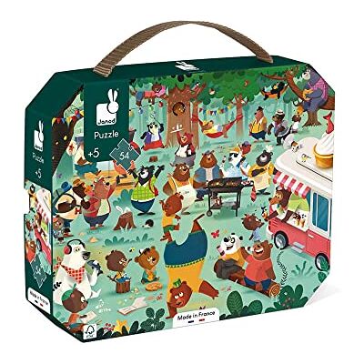 Janod Kinderpuzzel Cousinade des Bears 54-delig – educatief spel fijne motoriek en concentratie – koffer met handvat – gemaakt in Frankrijk – FSC-gecertificeerd – plantaardige inkt – vanaf 5 jaar, J02610 Janod Kinderpuzzel Cousinade des Bears 54-delig – educatief spel fijne motoriek en concentratie – koffer met handvat – gemaakt in Frankrijk – FSC-gecertificeerd – plantaardige inkt – vanaf 5 jaar, J02610