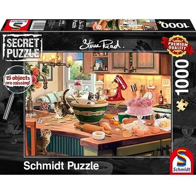 SCHMIDT Spiele 59919 geheime puzzel, aan de keukentafel, 1000 stukjes SCHMIDT Spiele 59919 geheime puzzel, aan de keukentafel, 1000 stukjes