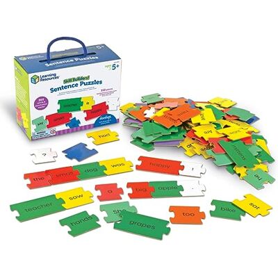 Learning Resources Skill Builders Puzzels, 112 stukjes, vanaf 5 jaar, woorden, letters, taal, zinsvaardigheden, kleuterschool, educatief speelgoed, LER6083, meerkleurig Learning Resources Skill Builders Puzzels, 112 stukjes, vanaf 5 jaar, woorden, letters, taal, zinsvaardigheden, kleuterschool, educatief speelgoed, LER6083, meerkleurig