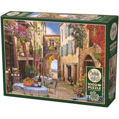 Cobble Hill Puzzel met 1000 stukjes Frans dorp poster voorbeeld inbegrepen Cobble Hill Puzzel met 1000 stukjes Frans dorp poster voorbeeld inbegrepen