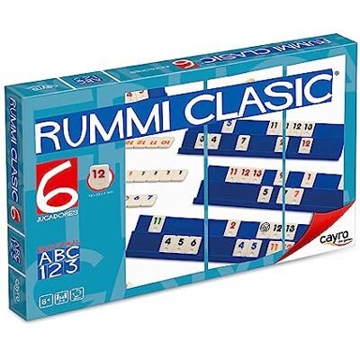Cayro Rummi Classic 6 spelers Traditioneel spel voor de ontwikkeling van cognitieve en wiskundige logische vaardigheden Cayro Rummi Classic 6 spelers Traditioneel spel voor de ontwikkeling van cognitieve en wiskundige logische vaardigheden