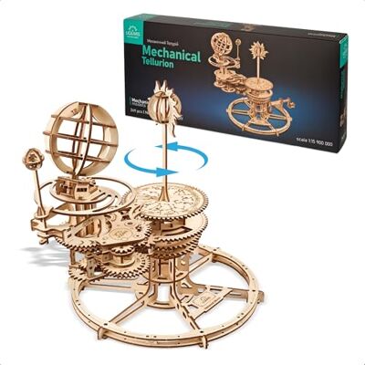 UGEARS Mechanische Tellurion 3D-puzzels Aarde en Maan Jigsaw 3D-houten puzzels voor volwassenen en kinderen Modelkits voor volwassenen om te bouwen Educatief zonnestelsel Modelkit DIY Roterend Planetarium UGEARS Mechanische Tellurion 3D-puzzels Aarde en Maan Jigsaw 3D-houten puzzels voor volwassenen en kinderen Modelkits voor volwassenen om te bouwen Educatief zonnestelsel Modelkit DIY Roterend Planetarium