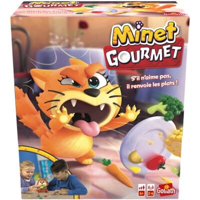 Goliath Minet Gourmet Bordspel voor kinderen Kun je de gastronomische kat overtuigen om groenten te eten Behendigheidsspel Om met familie of vrienden te spelen Vanaf 4 jaar Goliath Minet Gourmet Bordspel voor kinderen Kun je de gastronomische kat overtuigen om groenten te eten Behendigheidsspel Om met familie of vrienden te spelen Vanaf 4 jaar