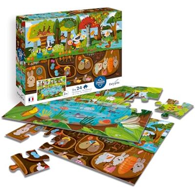 Sentosphère Calypto Waldtiere 2 x 24 stukjes puzzel Sentosphère Calypto Waldtiere 2 x 24 stukjes puzzel