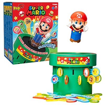 TOMY Super Mario Pop Up gezelschapsspel, 2-4 spelers, jongens en meisjes vanaf 4 jaar, familie en kleuterschool TOMY Super Mario Pop Up gezelschapsspel, 2-4 spelers, jongens en meisjes vanaf 4 jaar, familie en kleuterschool