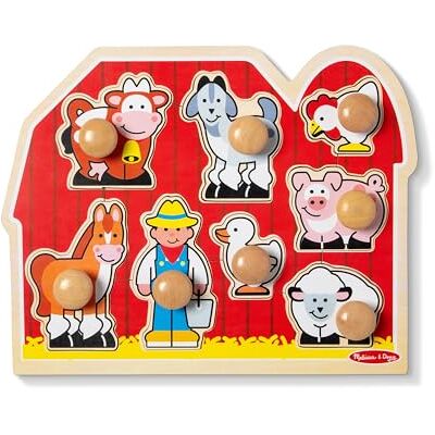 Melissa & Doug Farm Animals Jumbo Knob Houten puzzel Melissa & Doug Farm Animals Jumbo Knob Houten puzzel