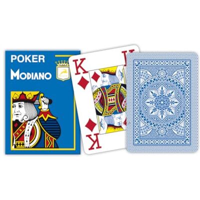 Modiano Kaarten spel 488 – Kristallo Poker, 4 indexen, lichtblauw Modiano Kaarten spel 488 – Kristallo Poker, 4 indexen, lichtblauw