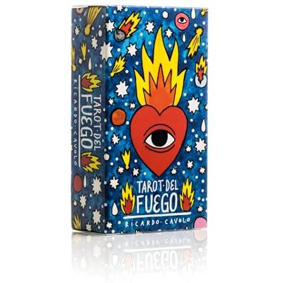 Fournier Ricardo Cavolo 10016373 1029641 Tarot del Fuego tarotkaarten, blauw Fournier Ricardo Cavolo 10016373 1029641 Tarot del Fuego tarotkaarten, blauw