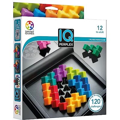 SmartGames IQ Perplex – puzzel IQ Compact Tiener 12+ – moeilijke puzzel – 120 Solo uitdagingen – denkspel 12 jaar – concentratiespel – logicaspel voor tieners – reisformaat – cadeau-idee SmartGames IQ Perplex – puzzel IQ Compact Tiener 12+ – moeilijke puzzel – 120 Solo uitdagingen – denkspel 12 jaar – concentratiespel – logicaspel voor tieners – reisformaat – cadeau-idee