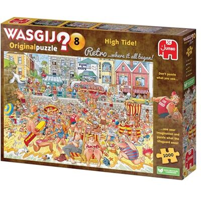 Jumbo Wasgij Retro Original 8 High Tide Puzzel voor volwassenen 1000 stukjes De puzzel Display 68 x 49 cm Jumbo Wasgij Retro Original 8 High Tide Puzzel voor volwassenen 1000 stukjes De puzzel Display 68 x 49 cm