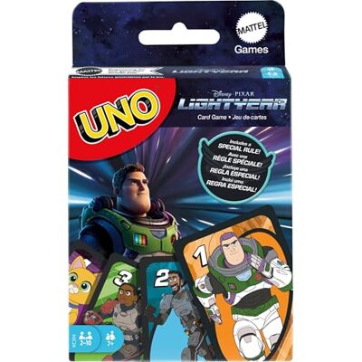 Mattel Uno Buzz l'Eclair, gezelschaps- en kaartspel, 2 tot 10 spelers, vanaf 7 jaar, HJC24 Mattel Uno Buzz l'Eclair, gezelschaps- en kaartspel, 2 tot 10 spelers, vanaf 7 jaar, HJC24