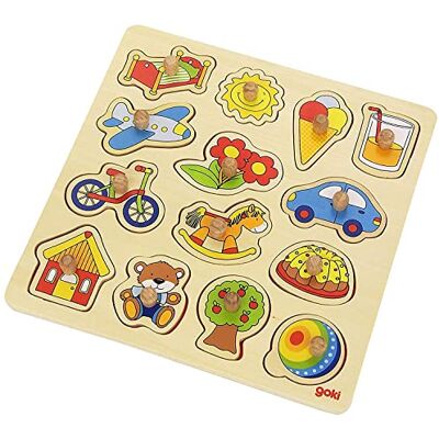 Goki Steckpuzzel schoppen, bal, ... Goki Steckpuzzel schoppen, bal, ...