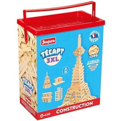 Jeujura -Tecap Plankenvat 3XL 200 stuks Kinderspel Spel voor familieplezier Vanaf 4 jaar 3XL formaat 3 planken voor 3 keer meer opbouw 8322 Jeujura -Tecap Plankenvat 3XL 200 stuks Kinderspel Spel voor familieplezier Vanaf 4 jaar 3XL formaat 3 planken voor 3 keer meer opbouw 8322
