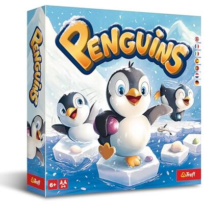 Trefl Pinguïns Gezelschapsspel voor de familie, stenen verzamelen, springen op ijs, voor volwassenen en kinderen vanaf 5 jaar Trefl Pinguïns Gezelschapsspel voor de familie, stenen verzamelen, springen op ijs, voor volwassenen en kinderen vanaf 5 jaar