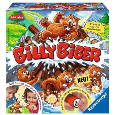 Ravensburger 22246 Billy Biber Geschicklichkeitsspiel für ruhige Hände Spiel für Kinder ab 4 Jahren, Familienspiel für 1-4 Spieler magische Zauberfolie: Hey, Finger weg von meinem Holz! Jeu pour 1 à 4 joueurs, jeu d'adresse pour les mains calmes, cadeau Ravensburger 22246 Billy Biber Geschicklichkeitsspiel für ruhige Hände Spiel für Kinder ab 4 Jahren, Familienspiel für 1-4 Spieler magische Zauberfolie: Hey, Finger weg von meinem Holz! Jeu pour 1 à 4 joueurs, jeu d'adresse pour les mains calmes, cadeau