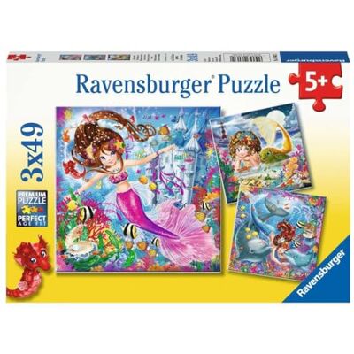 Ravensburger Tiere 08063 Puzzel voor kinderen, prachtige zeemeerminnen Ravensburger Tiere 08063 Puzzel voor kinderen, prachtige zeemeerminnen
