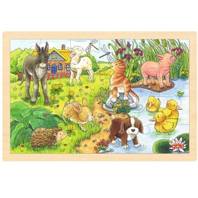 Goki Inlegpuzzel Tierkinder II Goki Inlegpuzzel Tierkinder II