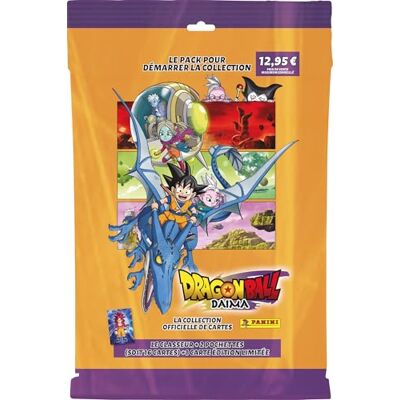 Panini Dragon Ball DAIMA Trading Cards starterspakket (1 map + 2 hoezen met 8 kaarten + 1 kaart in gelimiteerde oplage) Panini Dragon Ball DAIMA Trading Cards starterspakket (1 map + 2 hoezen met 8 kaarten + 1 kaart in gelimiteerde oplage)